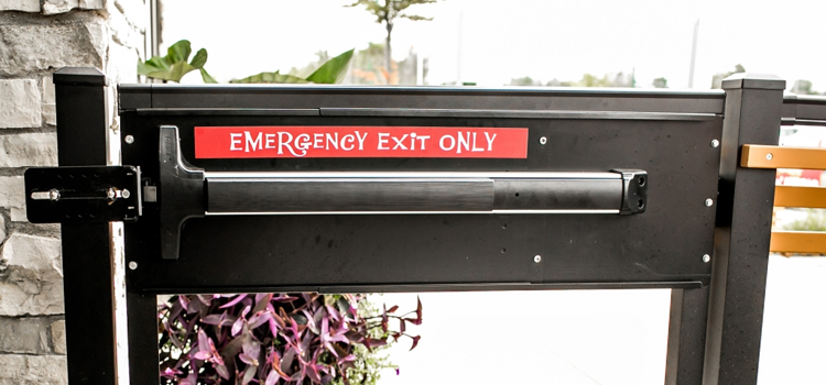 emergency push bar installation in Waterford